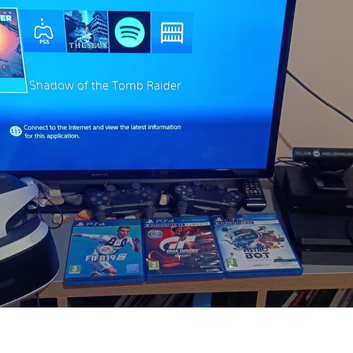 Sony PlayStation 4 Slim 512GB with VR headset, 2 controllers, 9 games
