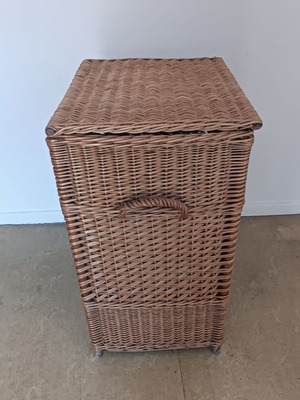 Wicker Storage Basket rectangular used with lid and handles