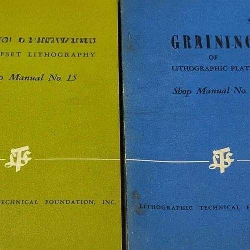 Three Lithographic Technical Foundation Manuals 1945 used