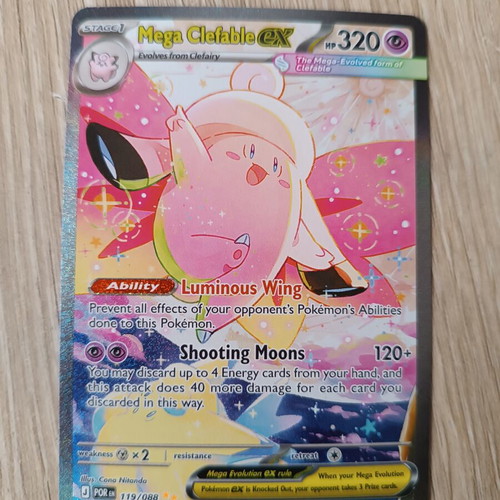 Clefairy and Mega Clefable Pokemon cards new