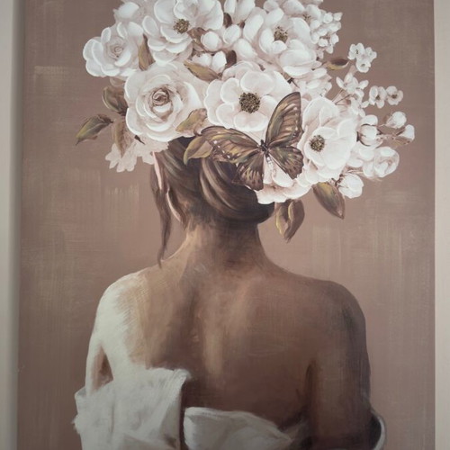 Canvas painting woman figure like new 80cm x 3cm x 120cm