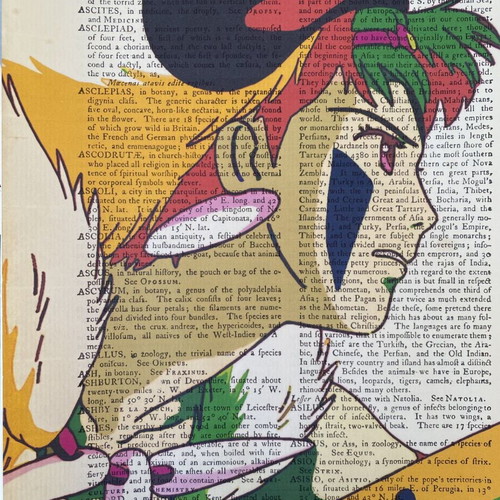 Princess Mononoke print on dictionary page new
