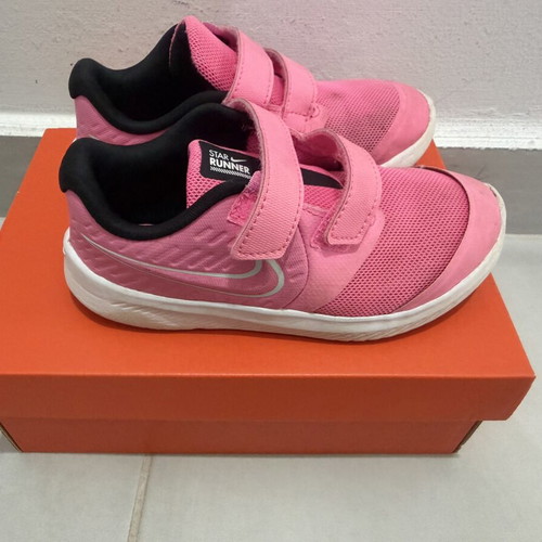 Nike Star Runner kids' athletic shoes used, pink with white sole size 27