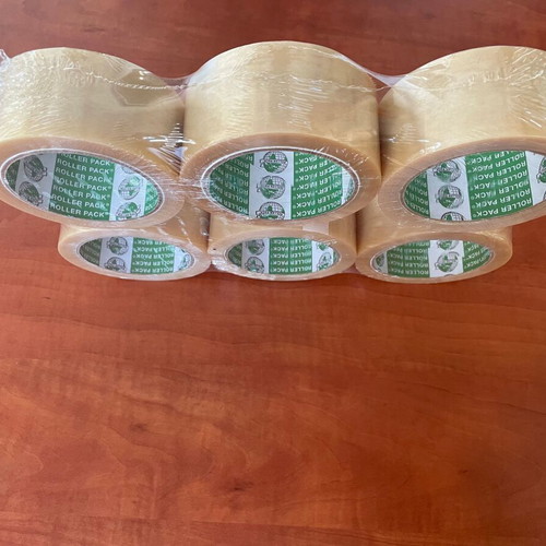 Roller Pack PVC packing tape 48mm x 60m, pack of 6, new