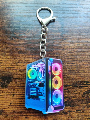 Computer Unit 2D Keychain new, multicolored