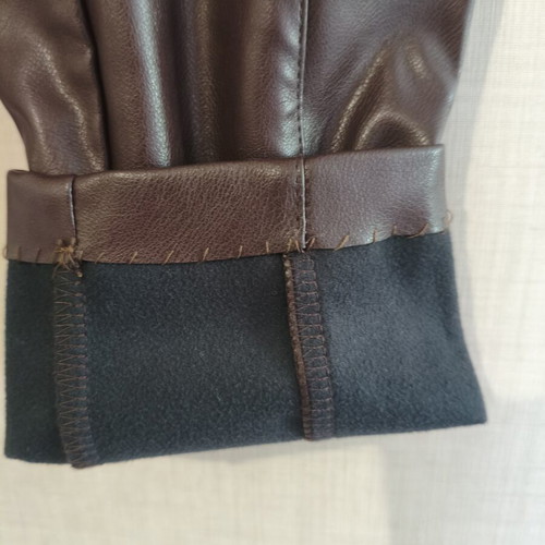 H&M leather-effect pants new, size small, burgundy