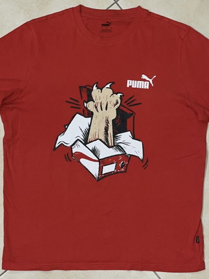 Puma Graphic T-Shirt red size L like new