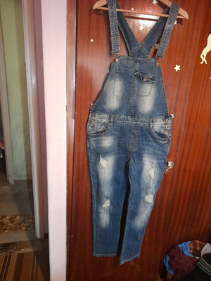 Denim overalls large like new
