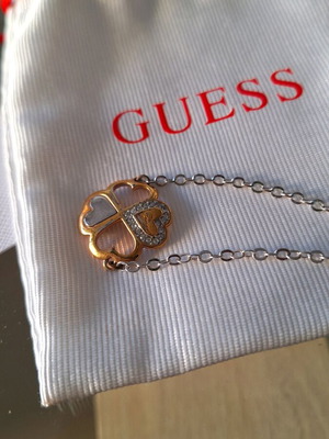 Guess bracelet used, adjustable clasp, silver steel