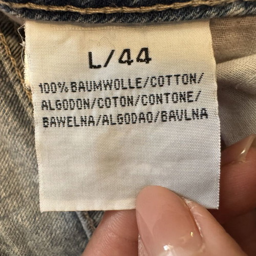 Miss Two distressed denim Bermuda shorts, size L/44