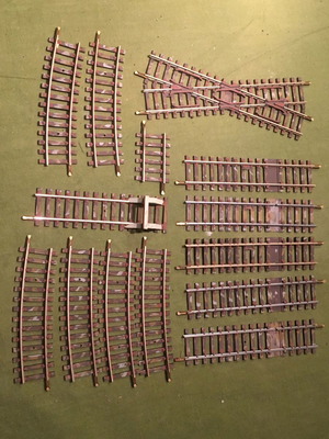 Jouef Model Train Tracks used, HO Scale 1/87, set of 14 pieces