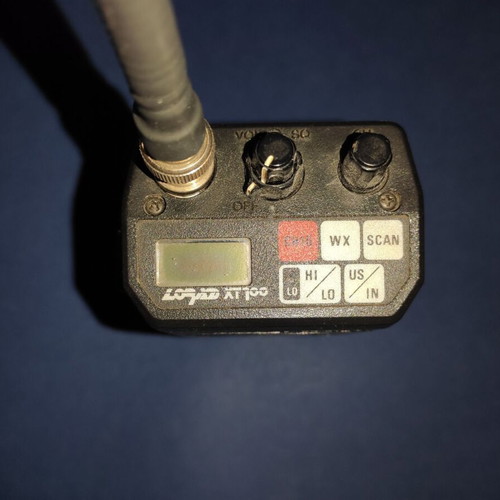 Lorad XT100 VHF portable marine transceiver used