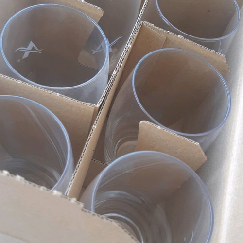 Avra glass water tumblers set of 6 new