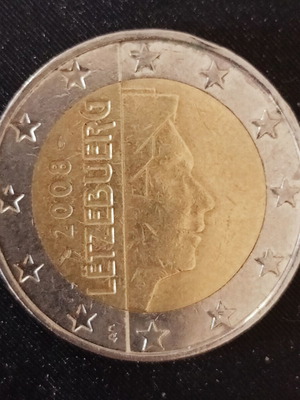 Luxembourg 2 Euro Coin 2008 like new