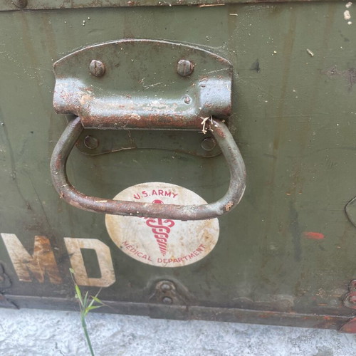 Military trunk used from 1940 American 75x44x41 height