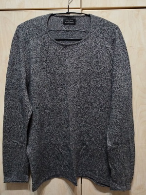 Zara grey thin knitted sweater size Large like new