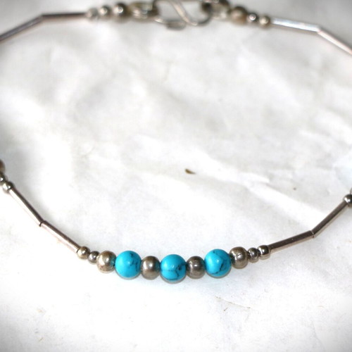 Bracelet chain with turquoise stones and 925 sterling silver SBTS153 new
