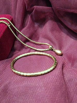 Gold-plated stainless steel necklace and bracelet new