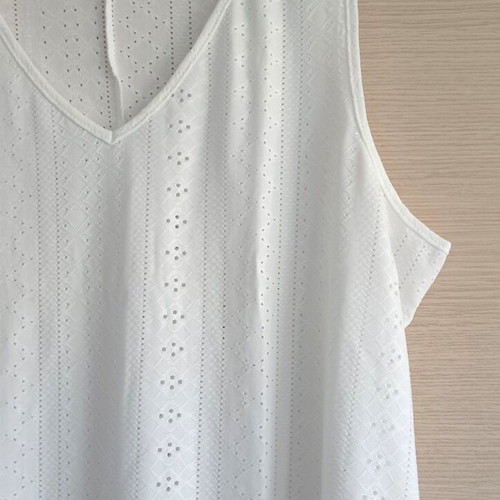Shein Plus Size White Sleeveless Blouse 4XL New