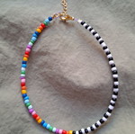 Handmade anklet with adjustable chain, multicolor