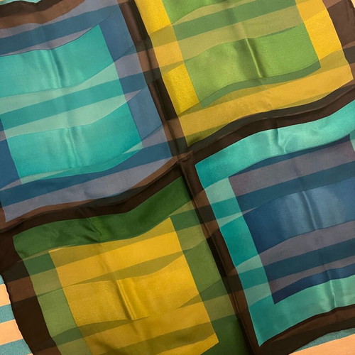 Silk scarf women's new, multicolored 50x50