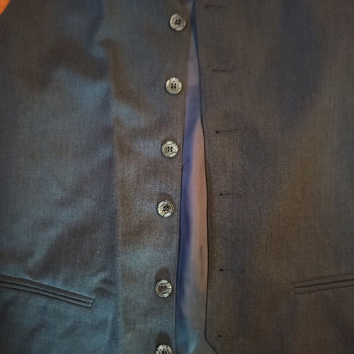 Men's blue vest used, size 42