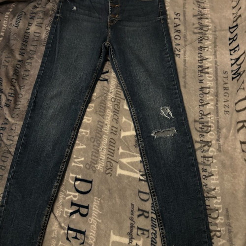 Bershka jeans with rips used, blue, size M