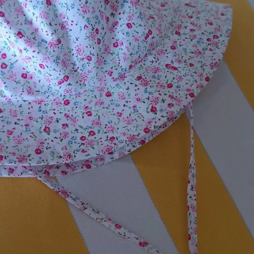 Floral Girls Summer Hat like new, Greek made, size S
