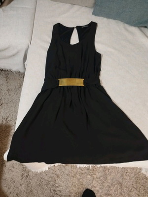 Mini black dress Lipsy London size S used with belt