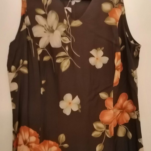 Prisma women's dress with floral pattern, size 44, like new, brown