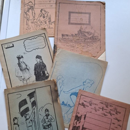 Notebooks used, set of six from 1930-1940