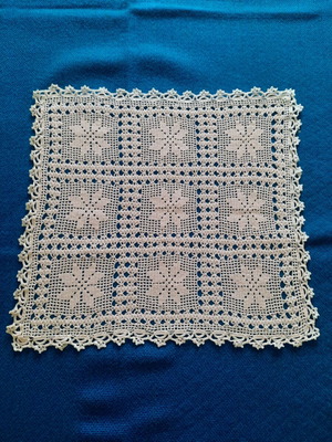 Handmade knitted doily like new