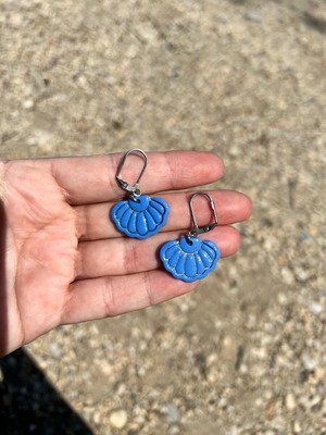 Handmade earrings new, polymer clay and steel