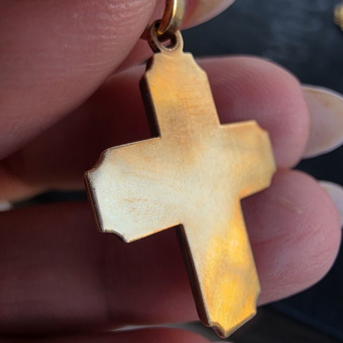 Gold cross 585 heavy 14K