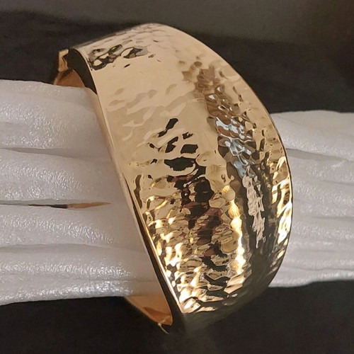 Wide bracelet new, gold color stainless steel