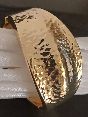 Wide bracelet new, gold color stainless steel