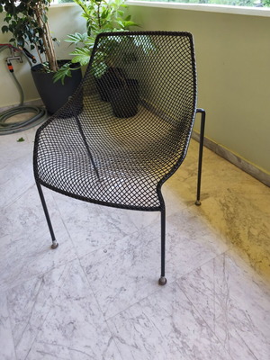 Designer armchair metal used
