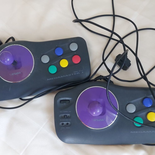Super Nintendo SNES 2x Saitek MX-311 Megamaster I arcade stick controllers used