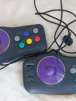 Super Nintendo SNES 2x Saitek MX-311 Megamaster I arcade stick controllers used