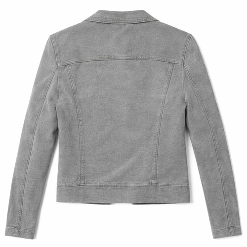 Italian jacket used, stylish design with denim and gray fabric