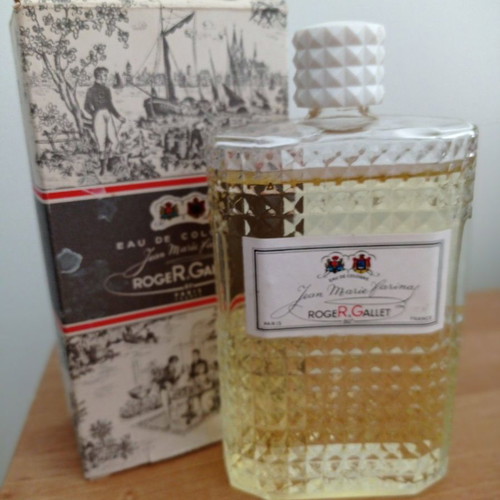 Vintage Jean Marie Farina Roger Gallet eau de cologne with packaging