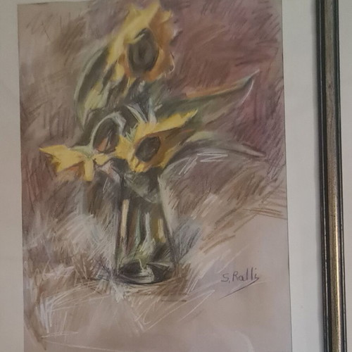S. Ralli oil painting on paper artwork like new