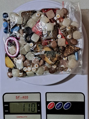 Beads 110g like new, glass, wood, acrylic variety