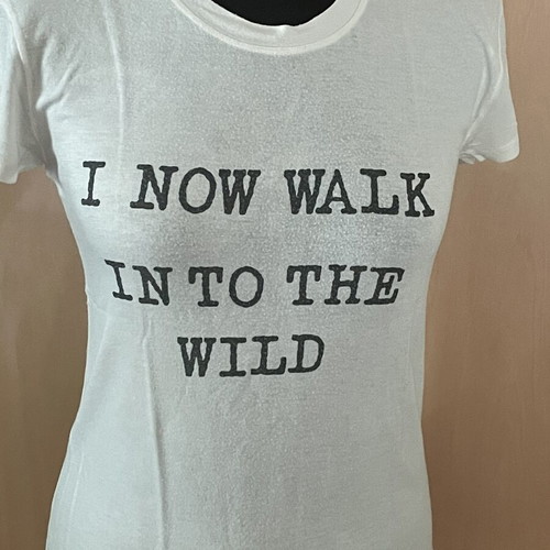 Women's t-shirt used, size S, white, short sleeve