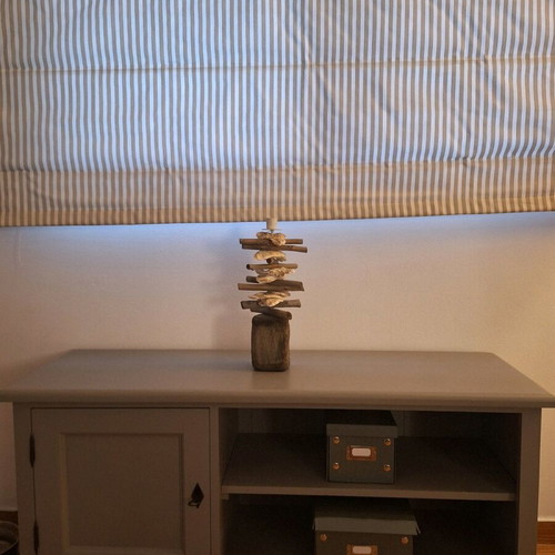 SIA Driftwood Candle Holder with Natural Shells new, unique handmade