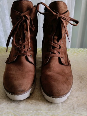Rieker suede boots like new, brown, size 39