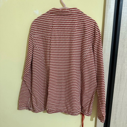 Premium cotton shirt XXL like new, white with red