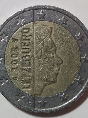 Λουξεμβούργο 2€ 2002 ευρώ νόμισμα μεταχειρισμένο, Grand Duke Henri