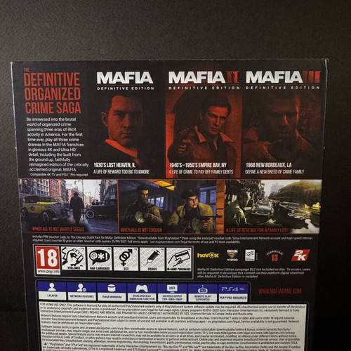 Mafia Trilogy Collector Slipcase Edition PS4 like new