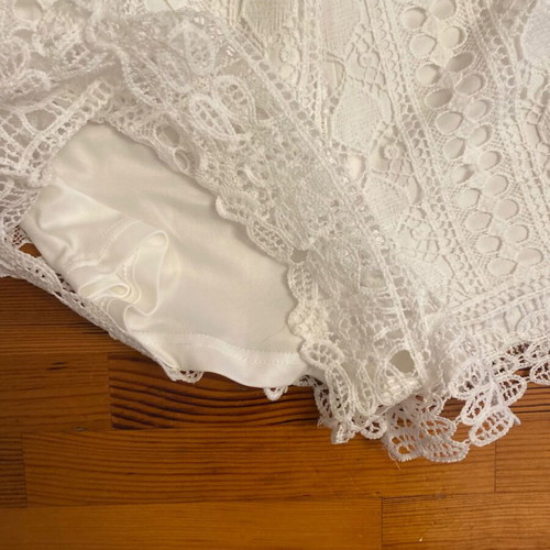 White Parisian One-Piece Romper medium size like new